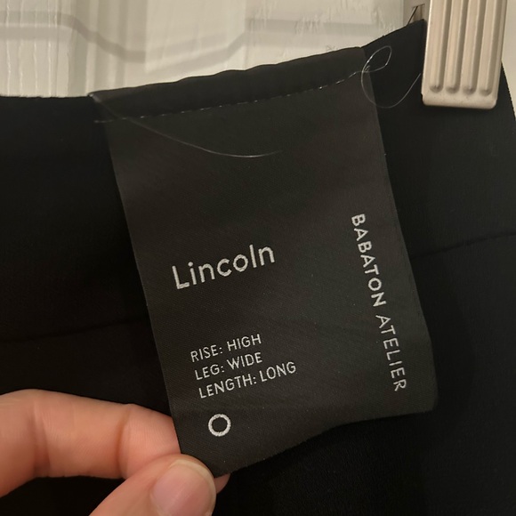 NWT Aritzia Babaton Lincoln High Waist Wide Leg Pant in Black - size 0 - Picture 5 of 8